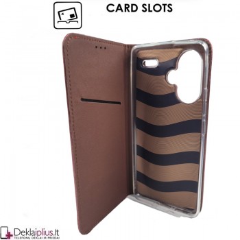 Telone dirbtinos odos dėklas - bordo spalvos (Xiaomi Redmi Note 13 Pro Plus)